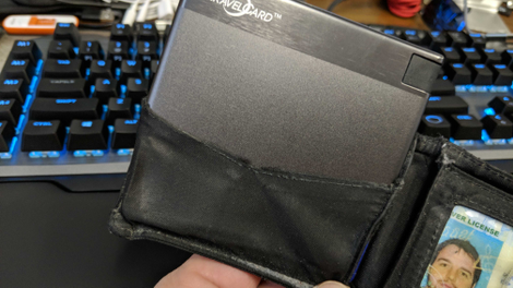 Don’t expect it to fit into standard credit card slots.
